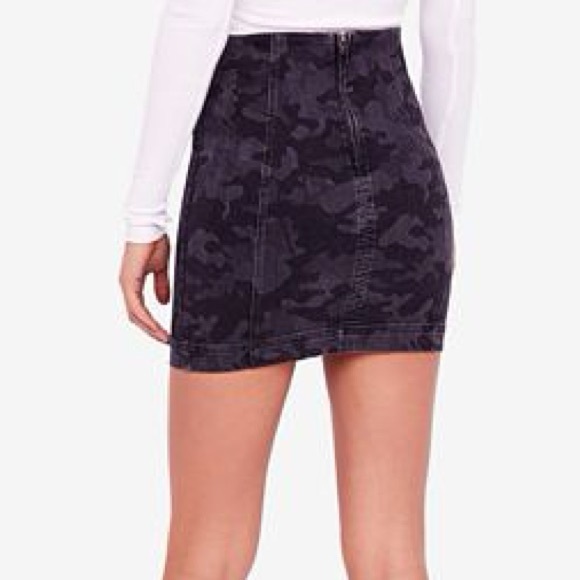 Free People Modern Femme Camouflage-Print Mini Skirt - Picture 3 of 6